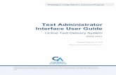 Test Administrator Interface User Guide