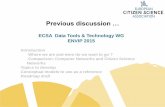 ECSA Data Tools & Technology WG ENVIP 2015