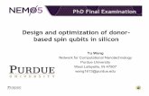 Design and optimization of donor- based spin qubits in silicon