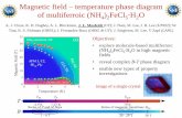 Magnetic field temperature phase diagram of multiferroic ...