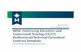NEW:Continuing Education and Customized Training (CE/CT ...