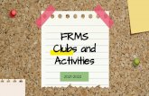 Clubs and Activities for 2021-2022