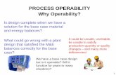 PROCESS OPERABILITY Why Operability?