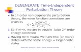 DEGENERATE Time-Independent Perturbation Theory