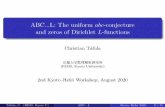 ABCL: The uniform abc-conjecture and zeros of Dirichlet L ...