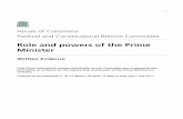 Role and powers of the Prime Minister