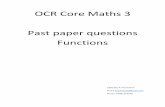 OCR Core Maths 3 Past paper questions Functions