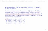 Extended Warm-Up(EOC Type) 3/6/2020