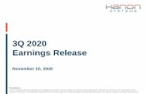 3Q 2020 Earnings Release - Nomura Now