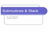 Subroutines & Stack - Sonoma State University