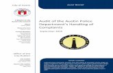 A Report to the Audit of the Austin Police Austin City ...
