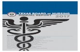 TEXAS BOARD OF NURSING ANNUAL REPORT 2017
