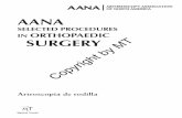 SELECTED PROCEDURES IN ORTHOPAEDIC SURGERY MT by …