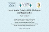 Use of Spa*al Data for MSP: Challenges and Opportunies