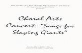 Choral Arts Concert Songs for ... - Belhaven University