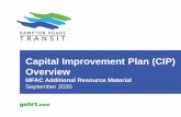 Capital Improvement Plan (CIP) Overview