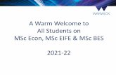 A Warm Welcome to All Students on MSc Econ, MSc EIFE & MSc ...