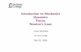 Introduction to Mechanics Dynamics Forces Newton's Laws