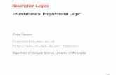 Description Logics Foundations of Propositional Logic