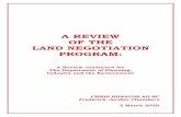 A Review of the Land Negotiation Program Report