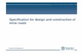 Specification for design and construction of mine roads