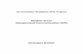 Module Seven Interpersonal Communication Skills