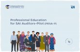 Professional Education for SAI Auditors-Pilot (PESA-P)