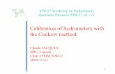 Calibration of hydrometers with the Cuckow method