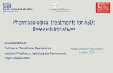 Pharmacological treatments for ASD: Research Initiatives