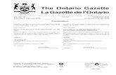 Ontario Gazette Volume 142 Issue 6, La Gazette de l ...