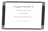 Legal Skills I Fall 2010