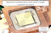 Quantum contextuality tests with a single trapped-ion qutrit