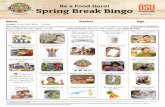 Be a Food Hero! Spring Break Bingo