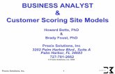 BUSINESS ANALYST Customer Scoring Site Models