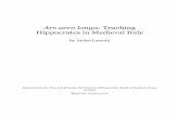 Ars uero longa: Teaching Hippocrates in Medieval Italy