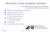 H6 Beam Tests Analysis Studies - University of Victoria