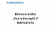 Biocide Justeq07 MSDS - Richardson Electronics