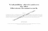 Volatility derivatives in the Heston framework