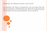 HEORY OF PRODUCTION AND COST