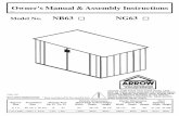 Owner's Manual & Assembly Instructions Model No. NB63 NG63