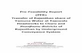 Pre-Feasibility Report (PFR) for Transfer of Rajasthan ...