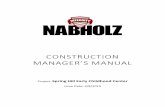 CONSTRUCTION MANAGER’S MANUAL
