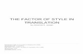 TRANSLATION THE FACTOR OF STYLE IN