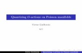 Quantizing G -actions on Poisson manifolds