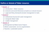 Outline on Module of Water resources