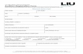 Audition Registration Form - Long Island University