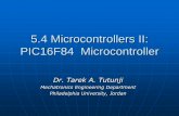 5.4 Microcontrollers II: PIC16F84 Microcontroller