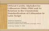 Official Cyrillic Alphabet for Relation to the Clandestine ...