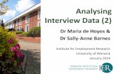 Analysing Interview Data (2) - warwick.ac.uk
