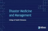 Disaster Medicine and Management